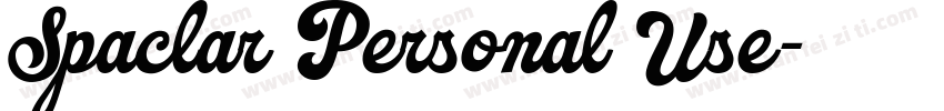Spaclar Personal Use字体转换